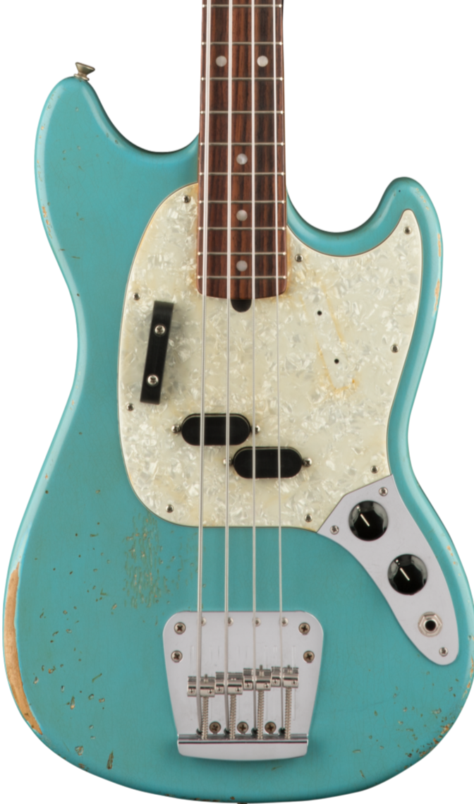 Fender JMJ Road Worn Mustang Bass - Faded Daphne Blue – Guitar ...