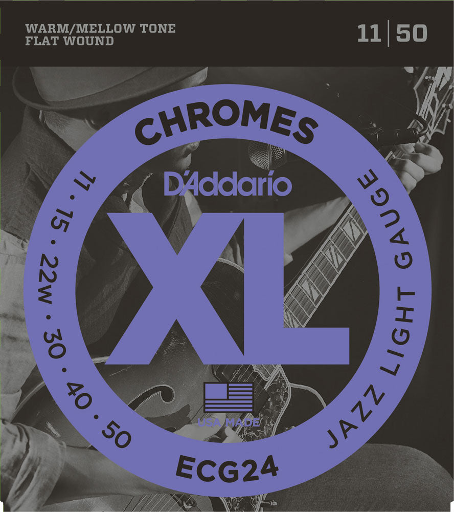 D Addario ECG24 Electric Chromes Flatwound 11 50 Jazz Light