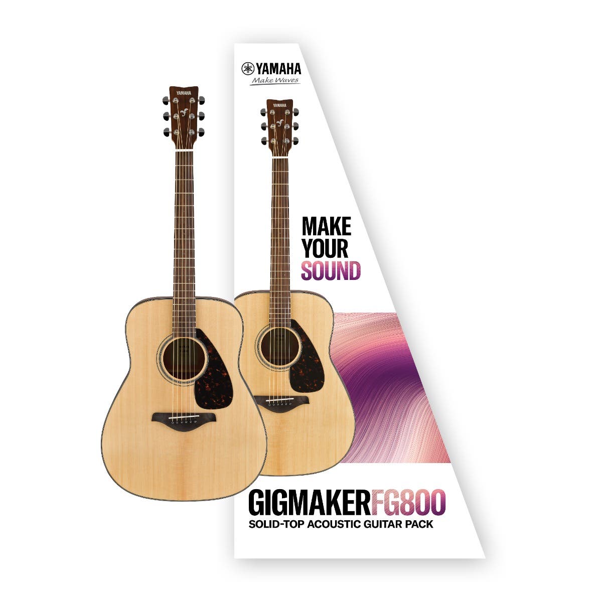 Yamaha Gigmaker FG800 Acoustic Guitar Value Pack Guitar