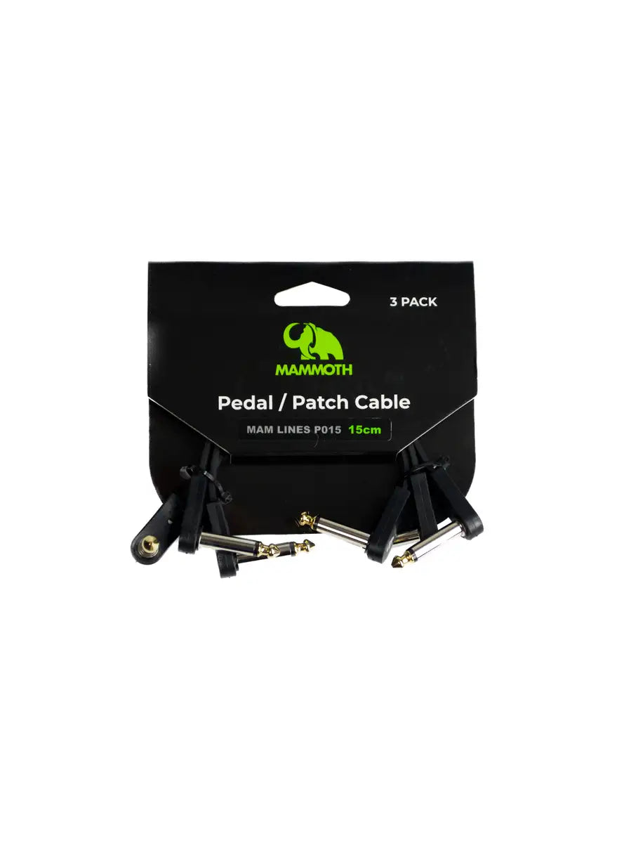 Mammoth P015 Pedal Patch Cables 15cm - 3 pack