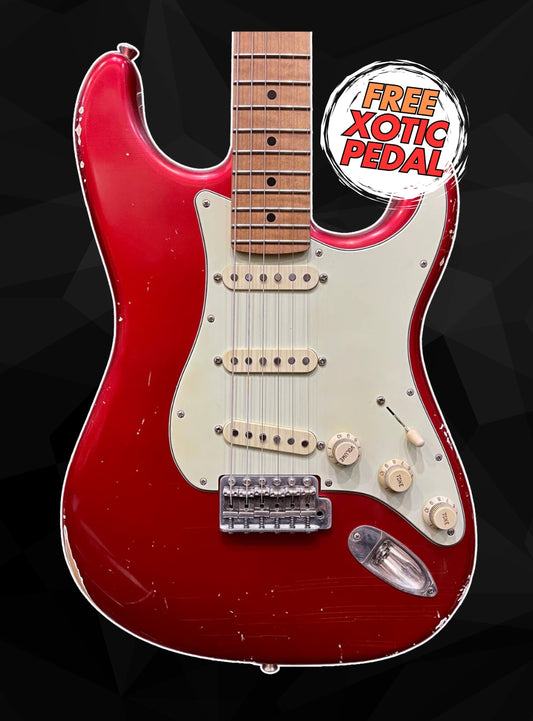 Xotic California Classic XSC-1 - Candy Apple Red - Medium Aged MN #1912