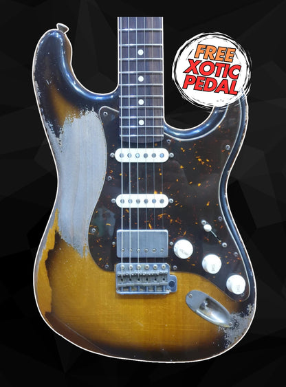 Xotic California Classic XSC-2 - 2-Tone Sunburst - Super-Heavy Aged RW #2070