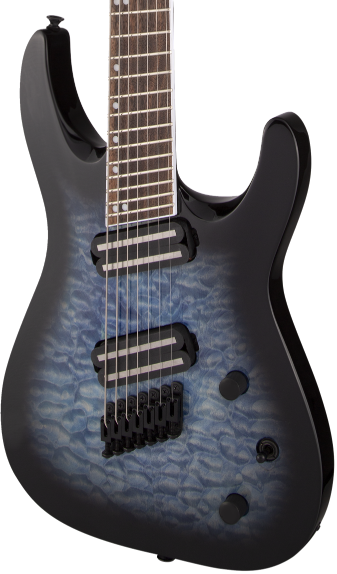 Jackson X Series Soloist Arch Top SLATX7 Q - Multi-Scale - Transparent Blue Burst