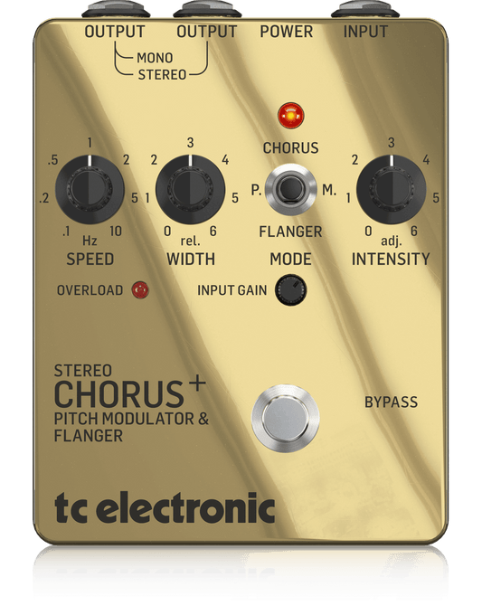 TC Electronic SCF Gold Chorus + Flanger Pedal - Special Edition Gold