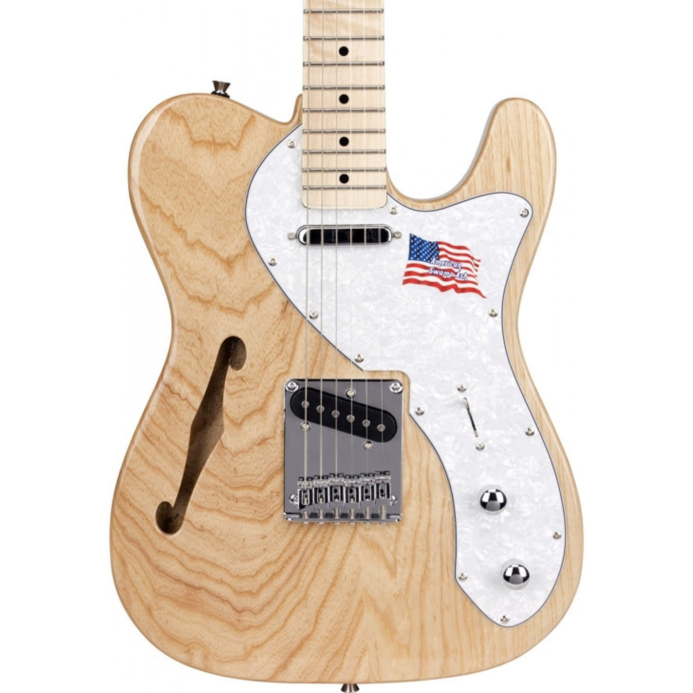 SX Ash Series Thinline Electric Guitar - Natural Ash