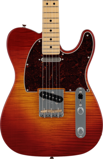 Fender 2024 Collection Made in Japan Hybrid II Telecaster - Flame Sunset Orange Transparent