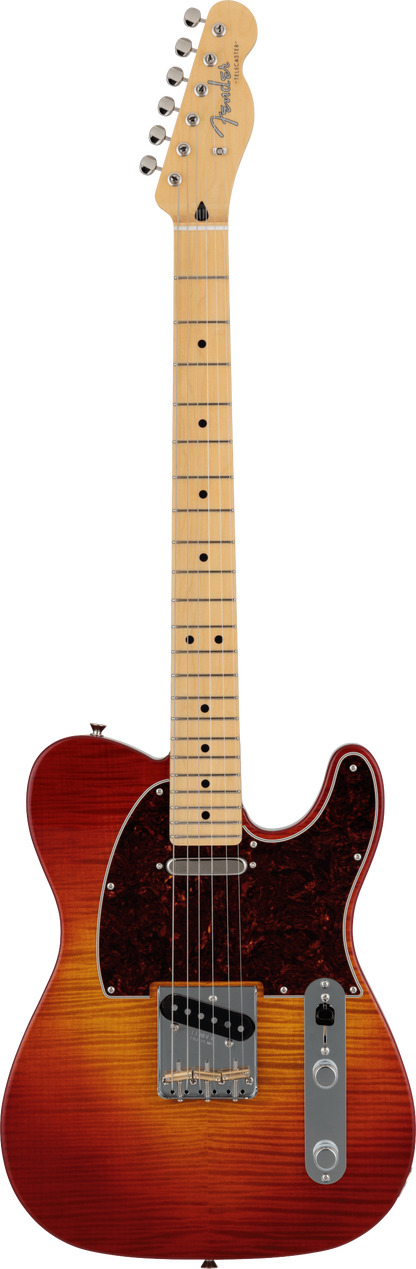 Fender 2024 Collection Made in Japan Hybrid II Telecaster - Flame Sunset Orange Transparent