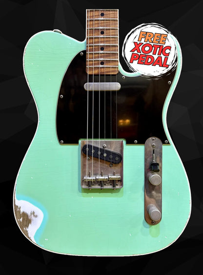 Xotic California Classic XTC-1 - Surf Green - Heavy Aged MN #3634