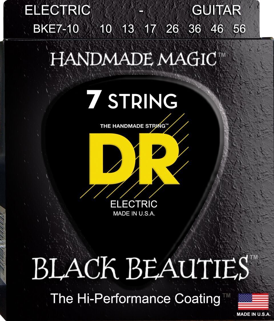 Dr BKE7-10 Black Beauties 7-String Electric 10-56