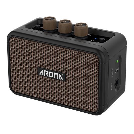 Aroma AG04BK 5W Electric Guitar Rechargeable Portable Amplifier - Black