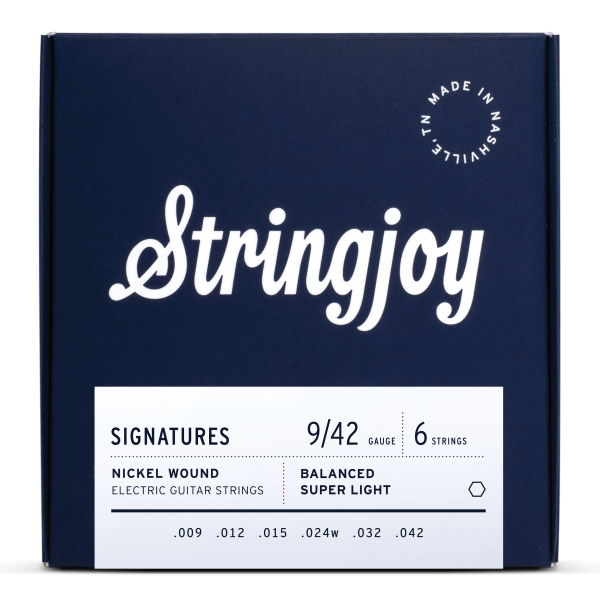 Stringjoy 9-42 Signatures Balanced Super Light Nickel Wound Strings