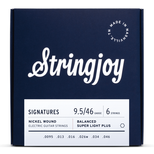 Stringjoy 9.5-46 Signatures Balanced Super Light Plus Nickel Wound Strings