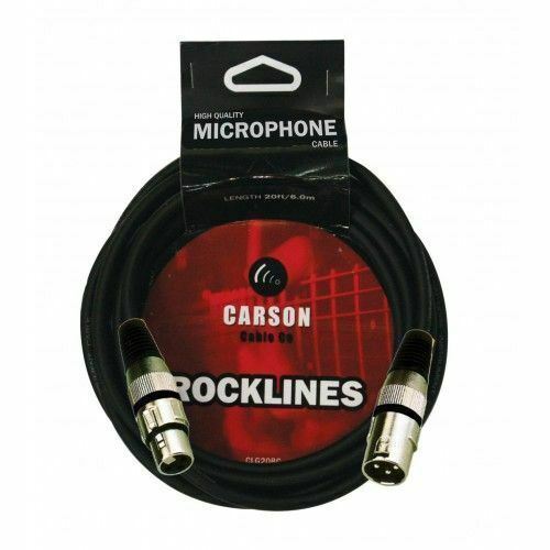 Carson Rocklines Pro 30ft XLR To XLR Microphone Cable