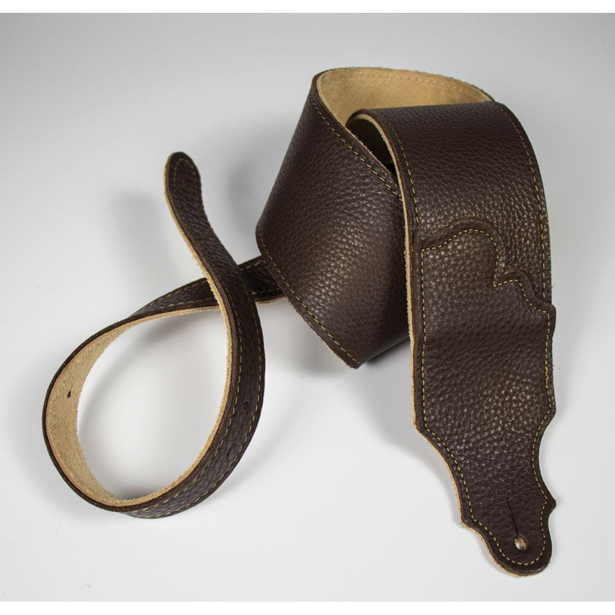 Franklin Original 3" Chocolate Glove Leather Strap with Gold Stitching