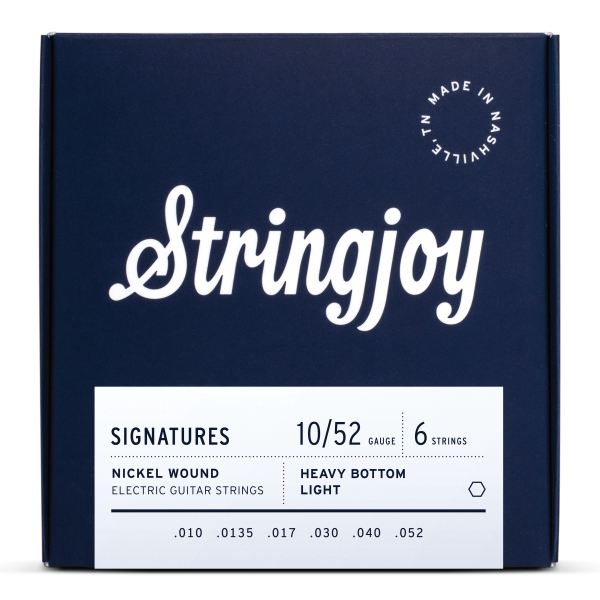 Stringjoy 10-52 Signatures Heavy Bottom Light Nickel Wound Strings