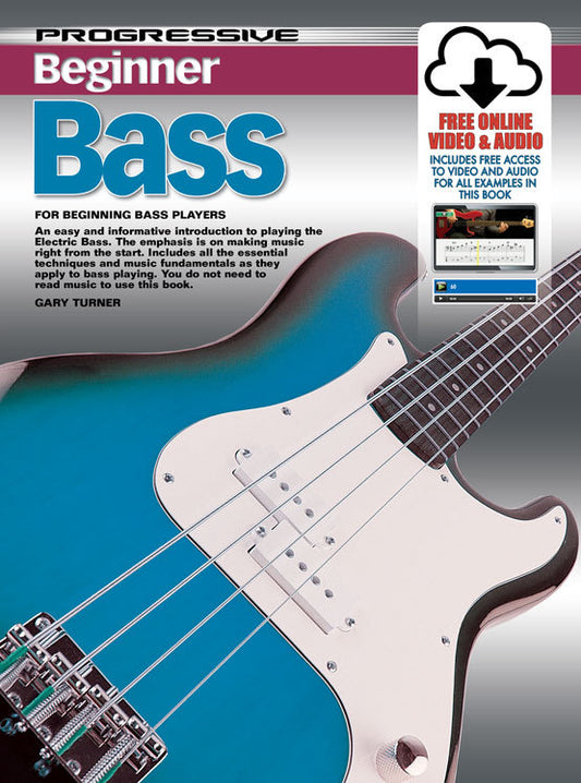 Progressive Bass Book - Beginner w/ Online Media