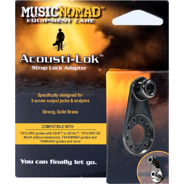 Music Nomad Acousti-Lok Strap Solution for 3 Screw Output Jacks & End Pins