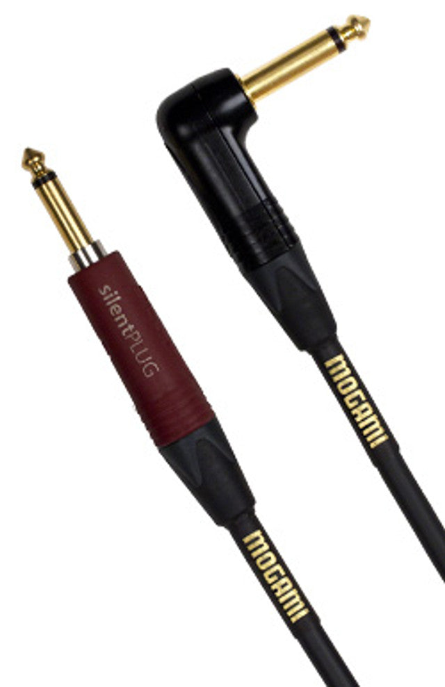 Mogami 10ft Gold Cable Silent Right Angle - Straight