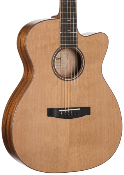 Cort Flow-OC Acoustic Guitar - Natural Satin with Case