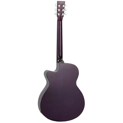 Tanglewood TA4-CEPU Azure Series SuperFolk Quilted Ash - Foxglove Purple Gloss