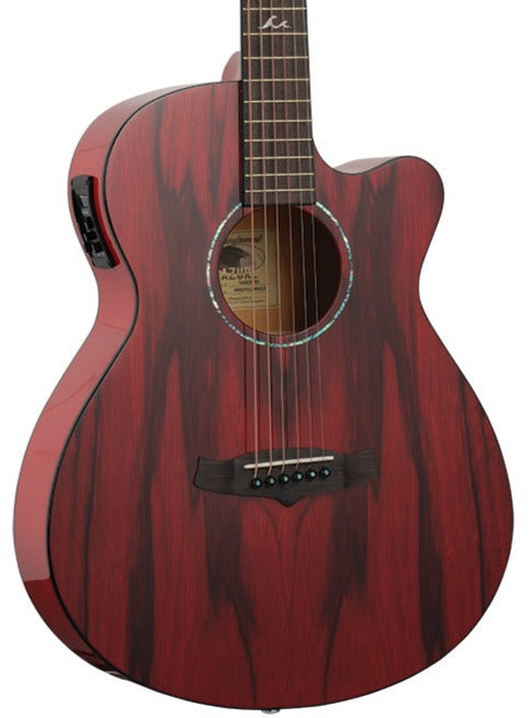 Tanglewood TA4-CEGY Azure Series SuperFolk Pacific Walnut - Shimmer Red Gloss