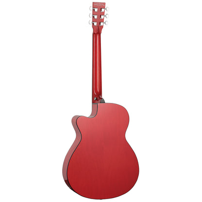 Tanglewood TA4-CEGY Azure Series SuperFolk Pacific Walnut - Shimmer Red Gloss