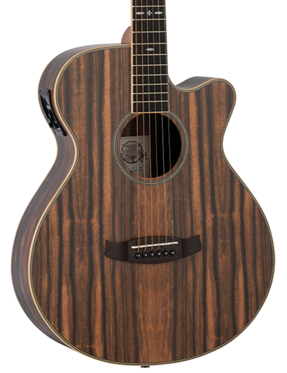 Tanglewood TRSFCEAEB Reunion All Ebony Super Folk w/ Pickup