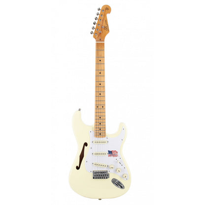 SX Semi-Hollow American Alder Body Electric Guitar - Vintage White