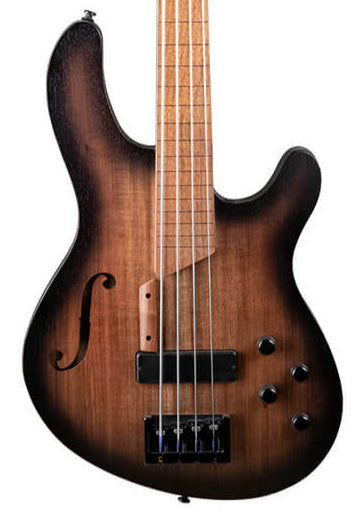 Cort B4FL MHPZ Fretless Bass - Open Pore Sunburst