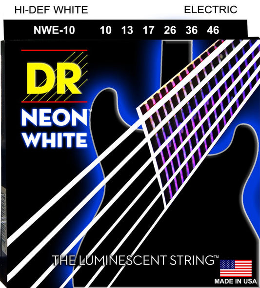 DR Neon Electric Strings White 10-46