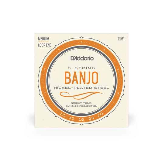 D'Addario EJ61 Banjo Strings Medium 10-23