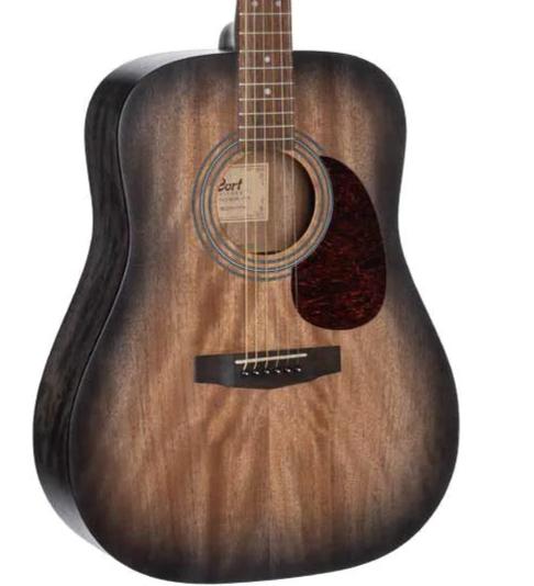 Cort Earth 60M All-Mahogany Acoustic Guitar - Black Burst