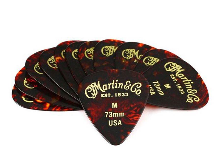 Martin Celluloid Faux Tortoise 12 Pack Picks