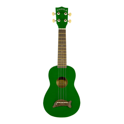 Makala Dolphin Soprano Ukulele - Green W/Dots