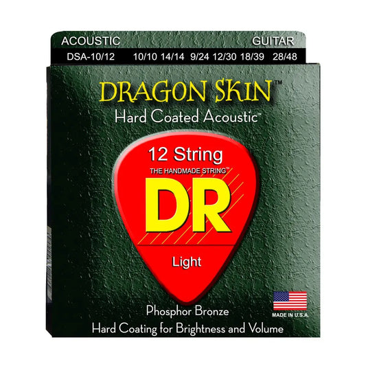 DR DSA-10/12 Dragon Skin 12-String Coated Acoustic Strings 10-48