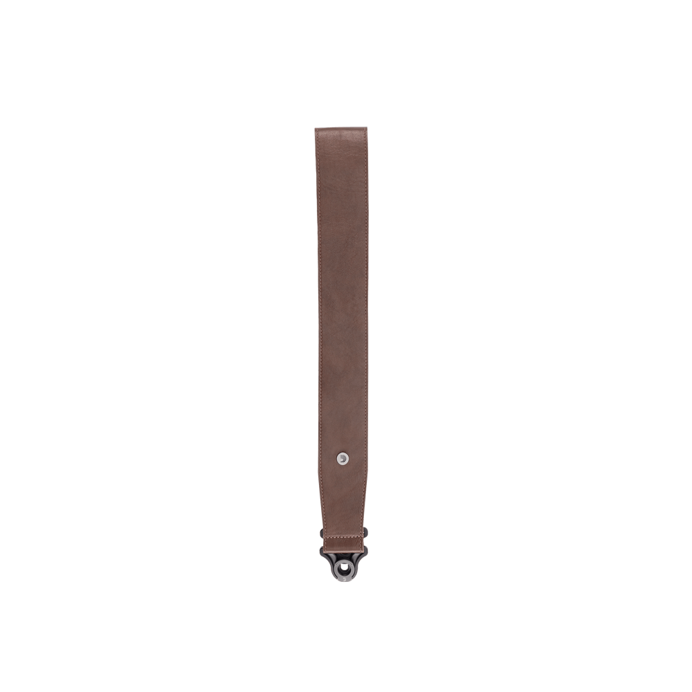 D'Addario Auto Lock Comfort Leather Strap - Brown