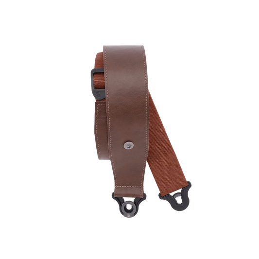 D'Addario Auto Lock Comfort Leather Strap - Brown