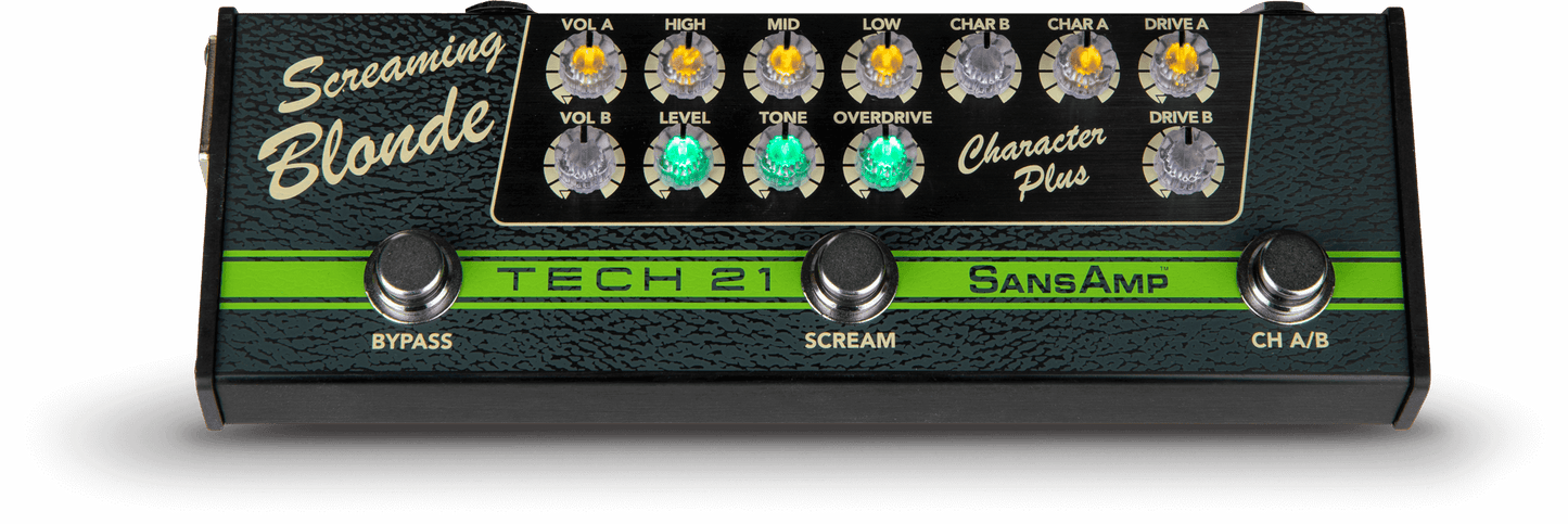 Tech 21 Sansamp Character Plus Screaming Blonde Overdrive Pedal