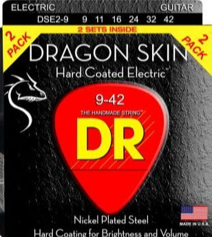 DR DSE-2/9 Dragon Skin 9-42 Coated Electric Strings 2-Pack