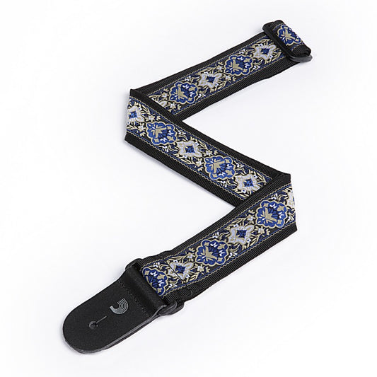 D'ADDARIO JAQUARD BLUE WOVEN GUITAR STRAP