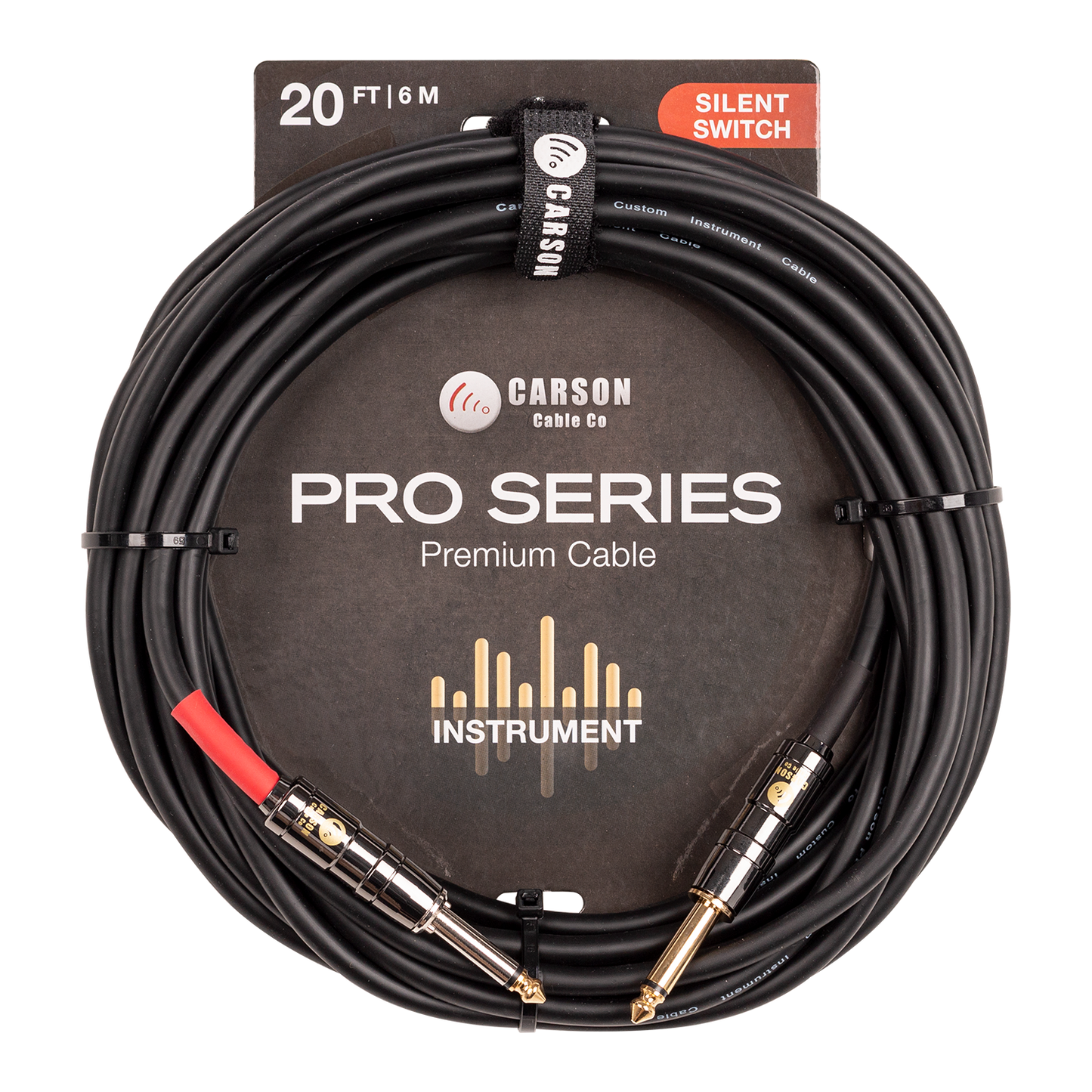 Carson Pro 20ft Silent Switch Instrument Cable