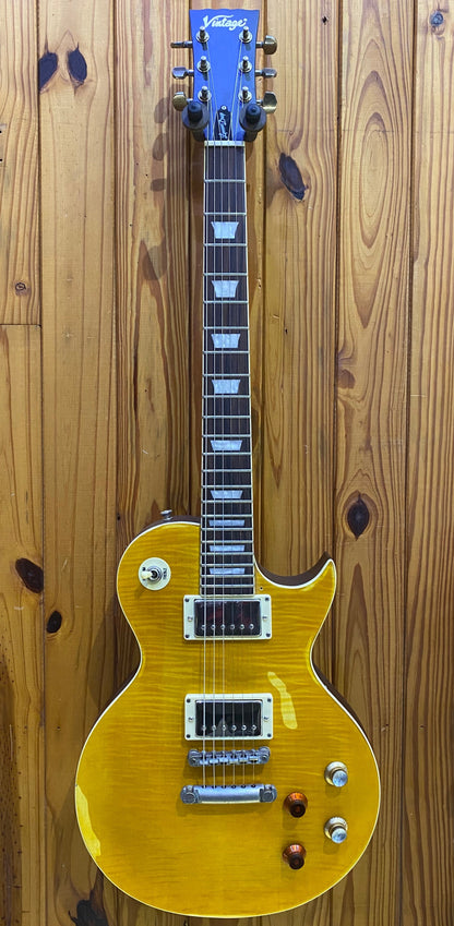 Vintage V100 Icon LP-Style - Distressed Lemon Drop