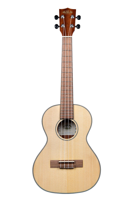 Kala KA-SSTU-T Solid Spruce Travel Tenor Ukulele In Gig Bag