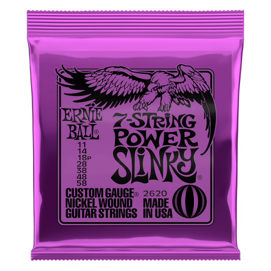 Ernie Ball Electric 7-String Power Slinky 11-58 Nickel Wound Strings