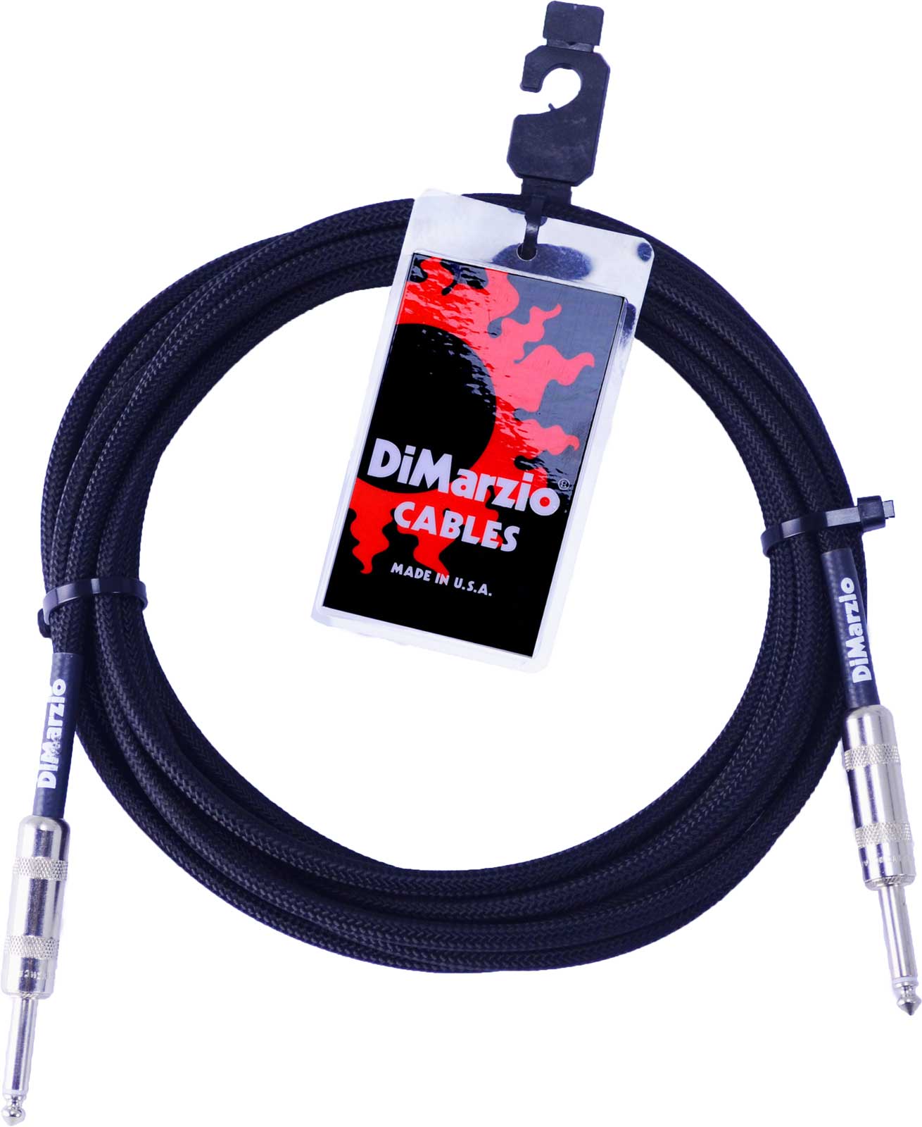 Dimarzio 18ft Braided Instrument Cable Black - Straight/Straight ...